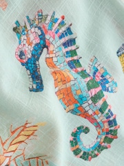 Mosaic Conversational Print Linen Blend Bandeau Jumpsuit With Detachable Straps - Image 8 of 8