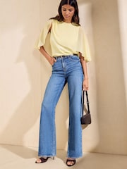 Friends Like These Yellow Layer Cape Detail Blouse - Image 2 of 6