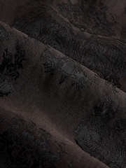 黑色 - Jacquard Barrel Leg Trousers - 圖片 7，共 7