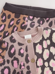 Leopard Knitted Cardigan and Leggings Baby Set 2 Piece (0mths-2yrs) - Image 10 of 14