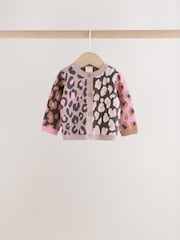 Leopard Knitted Cardigan and Leggings Baby Set 2 Piece (0mths-2yrs) - Image 6 of 14