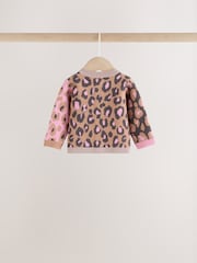 Leopard Knitted Cardigan and Leggings Baby Set 2 Piece (0mths-2yrs) - Image 8 of 14