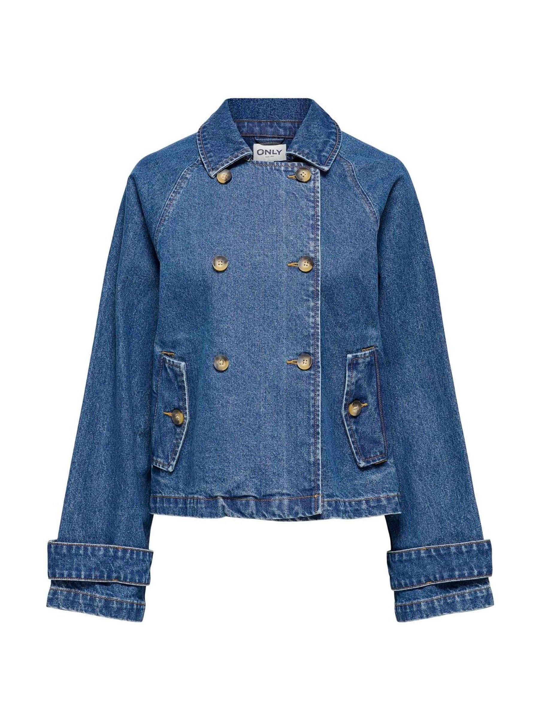 Buy ONLY Blue Denim Short Trench Coat from the Next UK online shop