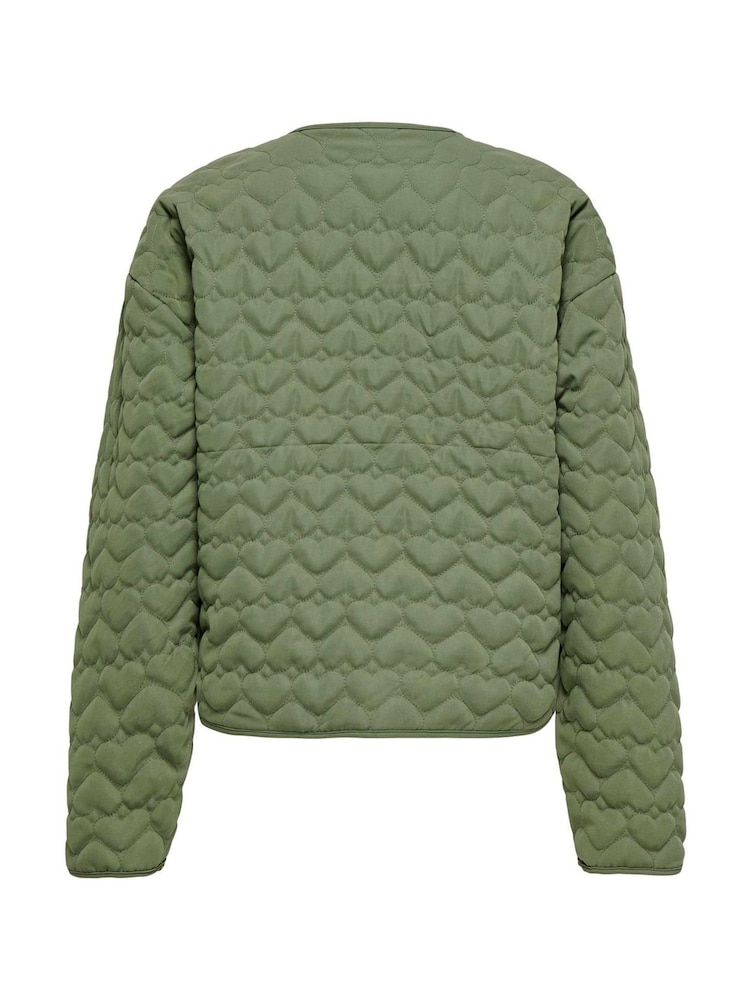 ONLY Green Heart Quilted Jacket - Image 6 of 6 ONLY Green Heart Quilted Jacket - Image 6 of 6