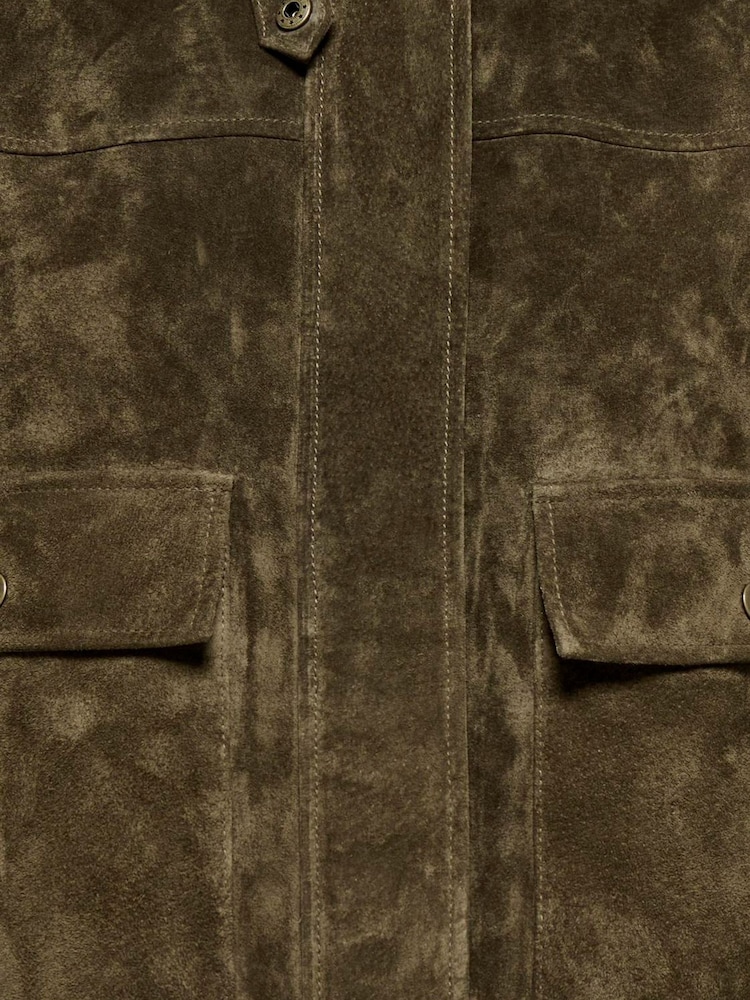 ONLY Brown Suede Collared Women Jacket - Image 3 of 3