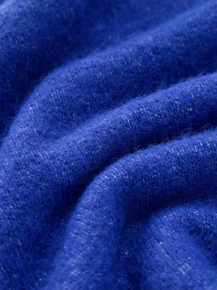 Cobalt Blue Long Sleeve Crew Neck Knitted Jumper With Wool - Image 3 of 3