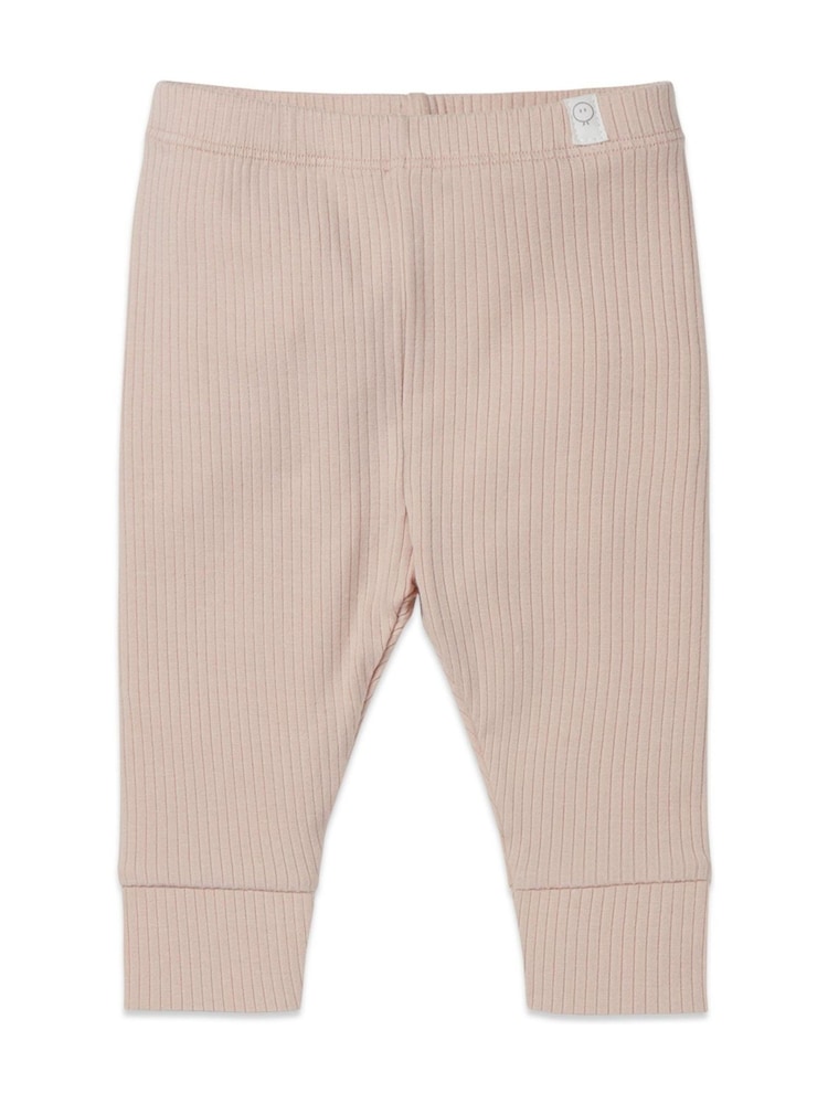 MORI Pink Ribbed Stretch Comfy Baby Leggings - Image 3 of 3