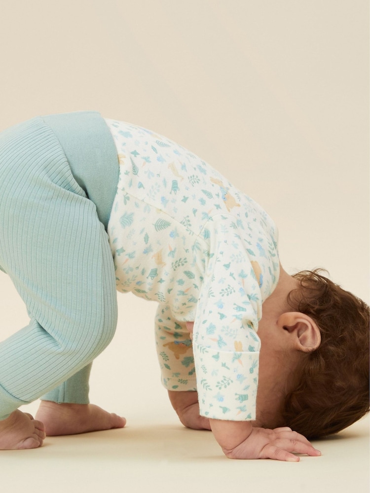 MORI Green Comfy Supersoft Ribbed Joggers - Image 2 of 3