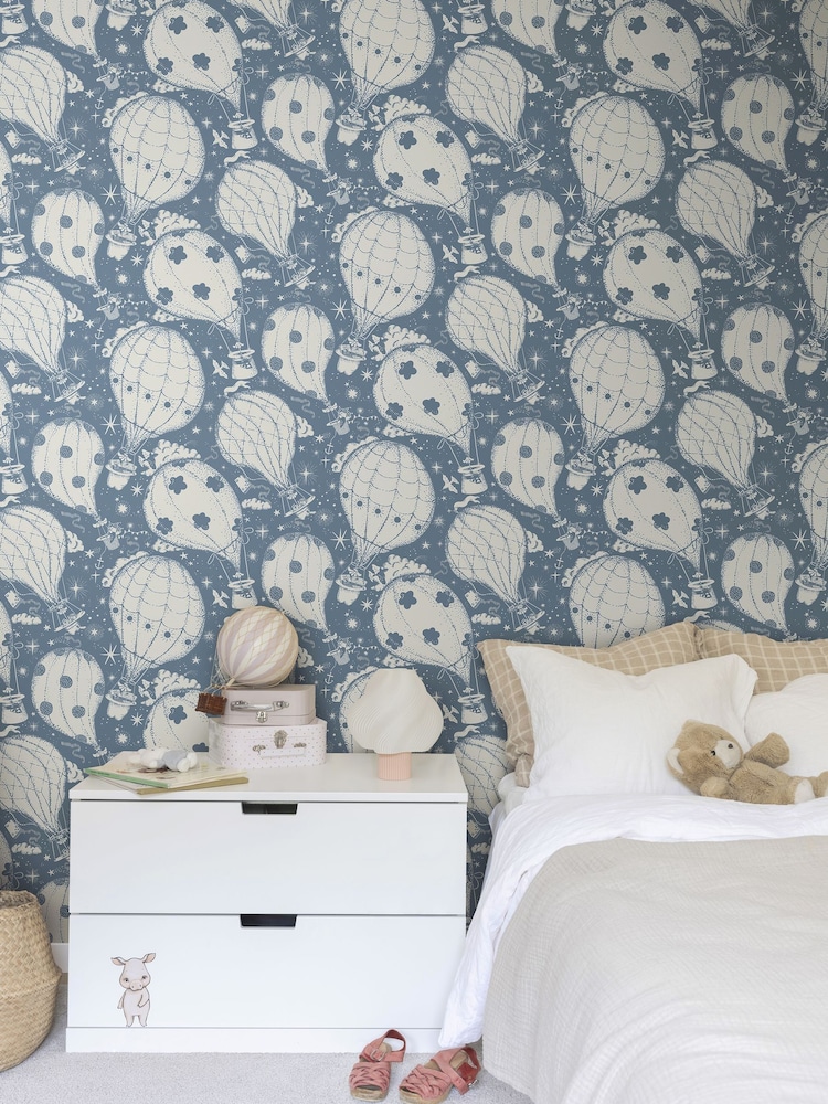 Galerie Wallcoverings Blue Resan Kids A4 Wallpaper Sample - Image 1 of 2