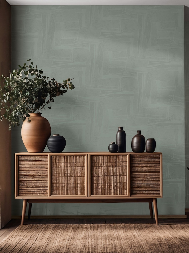 Galerie Wallcoverings Green Terra Stone Clay A4 Wallpaper Sample - Image 1 of 2