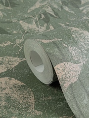 Galerie Wallcoverings Green Horizon Tree Leaf A4 Wallpaper Sample - Image 4 of 5