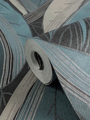 Galerie Wallcoverings Blue Horizon Tree Leaf A4 Wallpaper Sample - Image 4 of 5