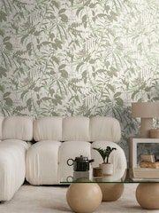Galerie Wallcoverings Green Horizon Tree Leaf A4 Wallpaper Sample - Image 3 of 5