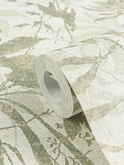 Galerie Wallcoverings Green Horizon Tree Leaf A4 Wallpaper Sample - Image 4 of 5