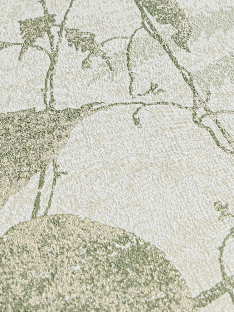 Galerie Wallcoverings Green Horizon Tree Leaf A4 Wallpaper Sample - Image 5 of 5