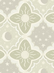 Galerie Wallcoverings Green Resan Star A4 Wallpaper Sample - Image 2 of 3