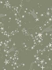 Galerie Wallcoverings Green Resan Star A4 Wallpaper Sample - Image 2 of 2