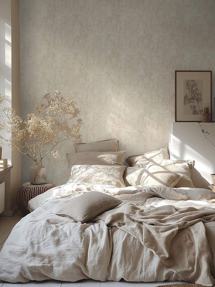 Galerie Wallcoverings Cream Horizon Industrial A4 Wallpaper Sample - Image 1 of 5