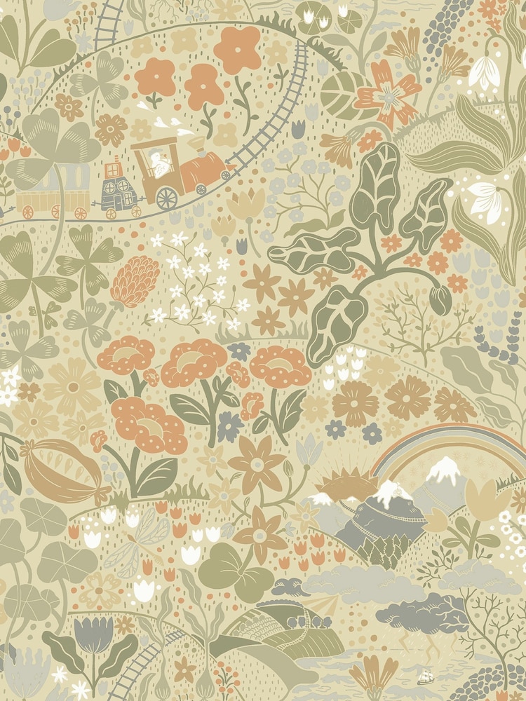 Galerie Wallcoverings Beige Resan Kids A4 Wallpaper Sample - Image 2 of 2
