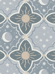 Galerie Wallcoverings Blue Resan Star A4 Wallpaper Sample - Image 2 of 2