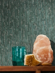 Galerie Wallcoverings Green Horizon Wood A4 Wallpaper Sample - Image 1 of 5