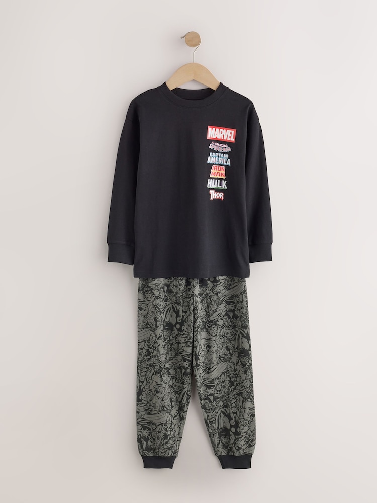 أسود/ألوان متعددة - Marvel Long Sleeve Jogger Pyjamas 2 Pack (3-14yrs) - صورة 2 من 6 أسود/ألوان متعددة - Marvel Long Sleeve Jogger Pyjamas 2 Pack (3-14yrs) - صورة 2 من 6