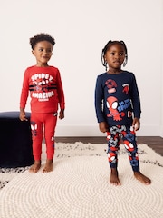 Red/Navy Spidey Snuggle Pyjamas 2 Pack (12mths-8yrs) - Image 1 of 11