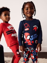 Red/Navy Spidey Snuggle Pyjamas 2 Pack (12mths-8yrs) - Image 3 of 11