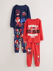 Red/Navy Spidey Snuggle Pyjamas 2 Pack (12mths-8yrs) - Image 5 of 11