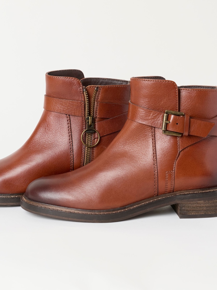 Hellbraun - FatFace Stiefeletten aus Leder in breiter Passform mit Schnalle - Bild 3 von 3