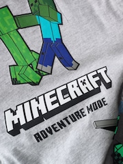Blue/Grey Minecraft Jogger Pyjamas Set 2 Pack (5-16yrs) - Image 6 of 7