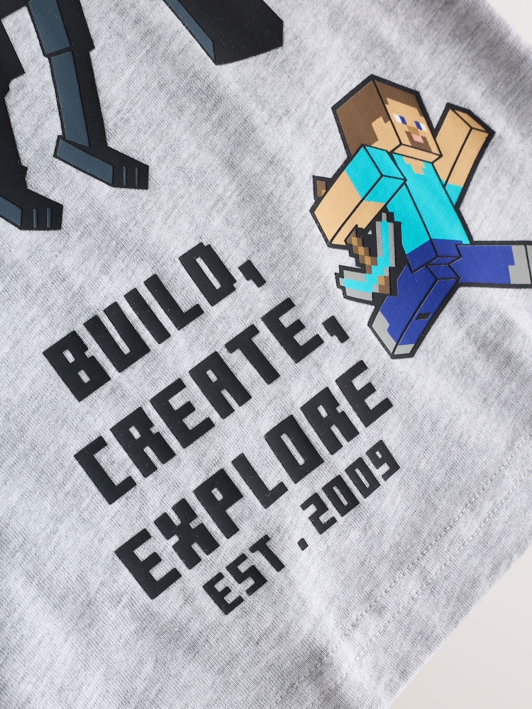 Blue/Grey Minecraft Jogger Pyjamas Set 2 Pack (5-16yrs) - Image 7 of 7