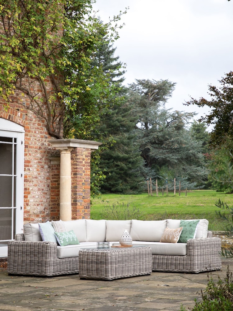 Gallery Home Cream Riviera Corner Garden Lounge Set - Image 1 of 5