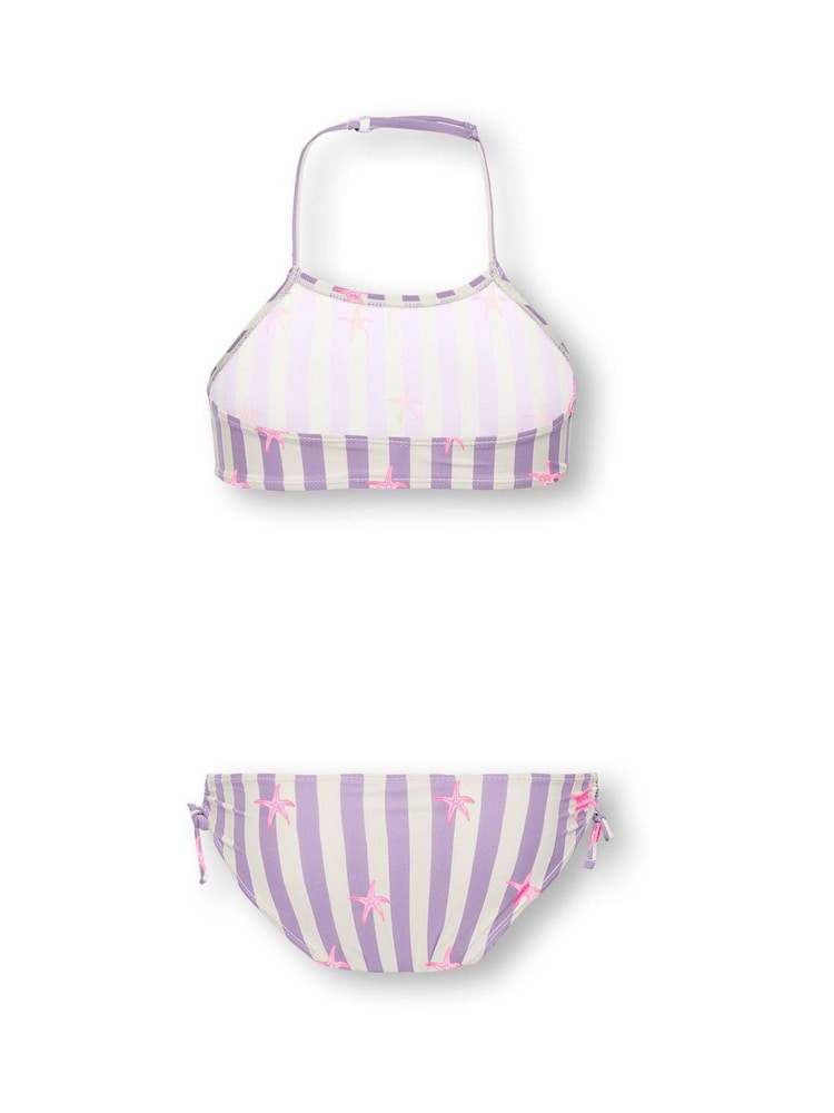 ONLY KIDS Purple Starfish Stripe Bikini - Image 2 of 2