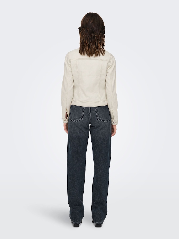 Only ז'קט ג'ינס סטרץ' קלאסי נוח - תמונה 2 מתוך 6