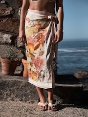 Emily Carter Floral Wrap Midi Skirt - Image 1 of 8