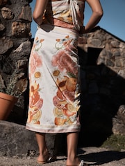 Emily Carter Floral Wrap Midi Skirt - Image 4 of 8
