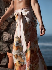 Emily Carter Floral Wrap Midi Skirt - Image 5 of 8