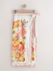 Emily Carter Floral Wrap Midi Skirt - Image 6 of 8