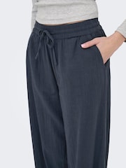 ONLY Blue Elasticated Waist Cotton Pull On Trousers - Image 2 of 5