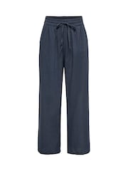 ONLY Blue Elasticated Waist Cotton Pull On Trousers - Image 4 of 5