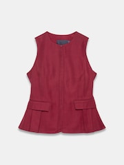 Mint Velvet Red Tailored Tie Back Waistcoat - Image 7 of 8