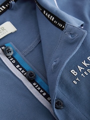 Baker by Ted Baker Light Blue Long Sleeve Polo Shirt - Image 10 of 13