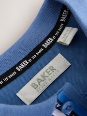 Baker by Ted Baker Light Blue Long Sleeve Polo Shirt - Image 12 of 13