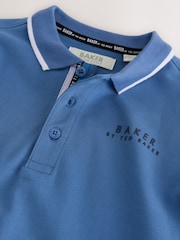 Baker by Ted Baker Light Blue Long Sleeve Polo Shirt - Image 9 of 13