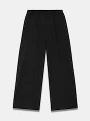 黑色 - Mint Velvet Pleat Detail Crop Wide Trousers - 圖片 8/8