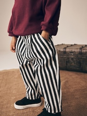 Black/White Stripe Pull On Barrel Trousers (3mths-7yrs) - Image 1 of 4
