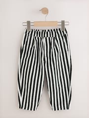 Black/White Stripe Regular Fit Pull On Barrel Trousers (3mths-7yrs) - Image 6 of 9