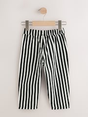 Black/White Stripe Regular Fit Pull On Barrel Trousers (3mths-7yrs) - Image 7 of 9
