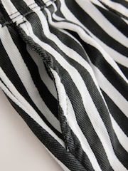 Black/White Stripe Regular Fit Pull On Barrel Trousers (3mths-7yrs) - Image 9 of 9
